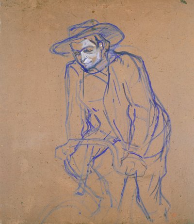 Aristide Bruant on a Bicycle, 1896 by Henri de Toulouse Lautrec